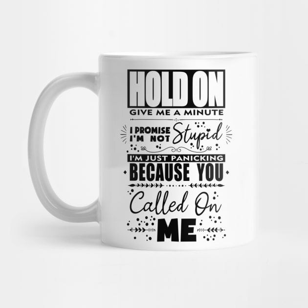 Hold On Word Art Design in Black by SheaBondsArt